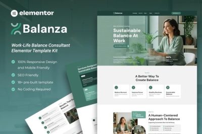 Balanza – Work-Life Balance Consultant Elementor Template Kit