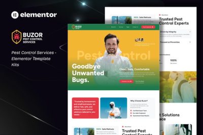 Buzor - Pest Control Services Elementor Template Kit
