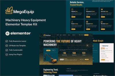 Megaequip - Machinery Heavy Equipment Elementor Templae Kit