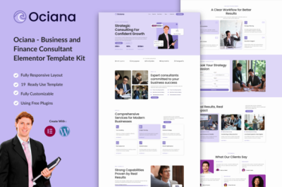 Ociana - Business and Finance Consultant Elementor Template Kit