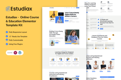 Estudiax -  Online Course & Education Elementor Template Kit