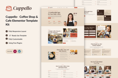 Cuppello - Coffee Shop & Cafe Elementor Template Kit
