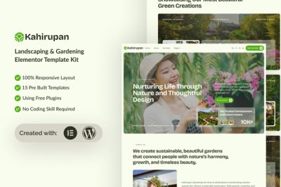 Kahirupan - Landscape & Gardening Elementor Template Kit