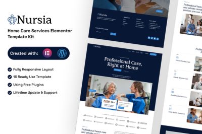 Nursia - Home Care Services Elementor Template Kit