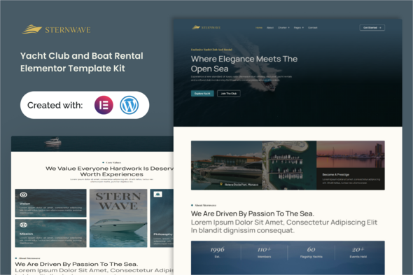 Sternwave - Yacht Club and Boat Rental Elementor Template Kit Sternwave - Yacht Club and Boat Rental Elementor Template Kit