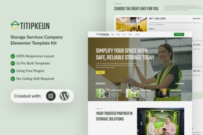 Titipkeun - Storage Service Company Elementor Template Kit