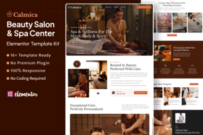Calmica - Luxury Spa, Massage & Wellness Elementor Template Kit