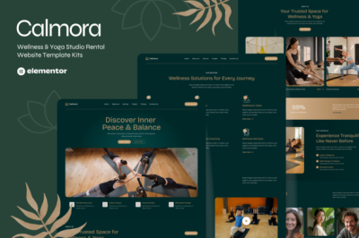 Calmora - Wellness & Yoga Studio Website Elementor Template Kits