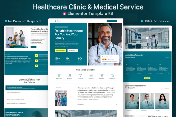 Clinara – Healthcare Clinic & Medical Center Elementor Template Kit Clinara – Healthcare Clinic & Medical Center Elementor Template Kit