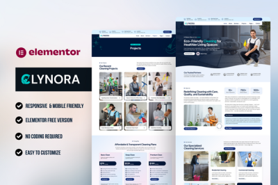Clynora - Cleaning Services Elementor Template Kit