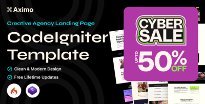 Aximo - Creative Agency Tailwind CSS - CodeIgniter Template