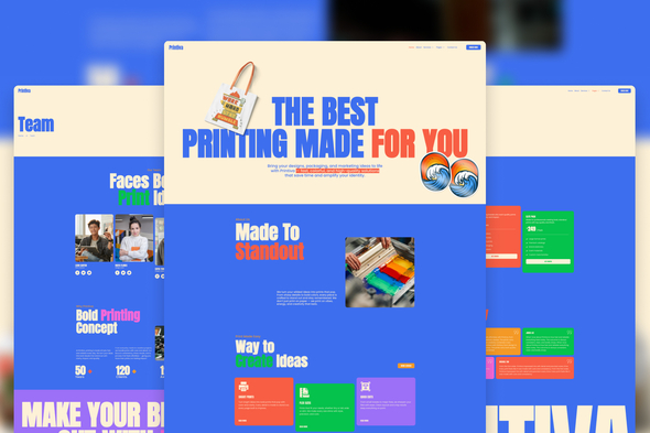 Printiva - Modern Colorful Printing Service Company Elementor Template Kit Printiva - Modern Colorful Printing Service Company Elementor Template Kit