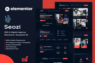 Seozi - SEO & Digital Marketing Agency Elementor Template Kit