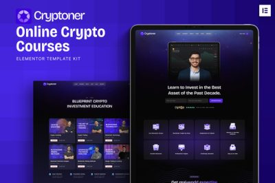 Cryptoner - Online Crypto Courses Elementor Template Kit