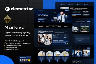 Markivo - Digital Marketing Agency Elementor Template Kit
