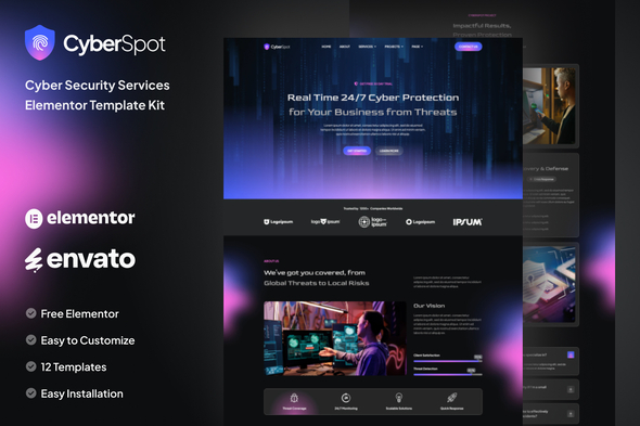 CyberSpot - Cyber Security Services Elementor Template Kit CyberSpot - Cyber Security Services Elementor Template Kit