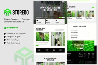 Storego - Storage Services Company Elementor Template Kit