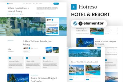 Hotreso - Hotel & Resort Elementor Template Kit
