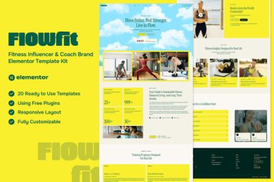 Flowfit - Fitness Influencer & Coach Brand Elementor Template Kit