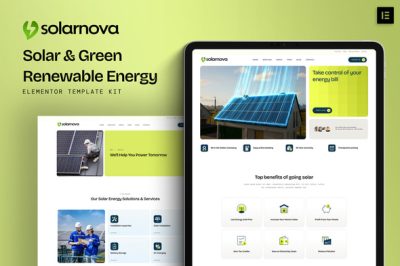 Solarnova - Solar & Green Renewable Energy Elementor Template Kit