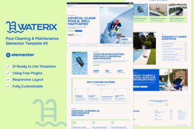 Waterix - Pool Cleaning & Maintenance Service Elementor Kit