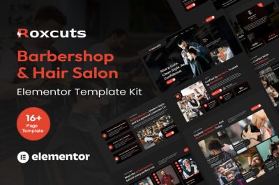 Roxcuts - Barbershop & Hair Salon Elementor Template Kit