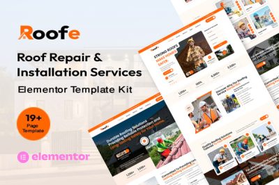 Roofe - Roofing Services Elementor Template Kit