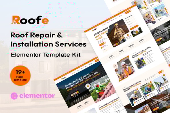 Roofe - Roofing Services Elementor Template Kit Roofe - Roofing Services Elementor Template Kit