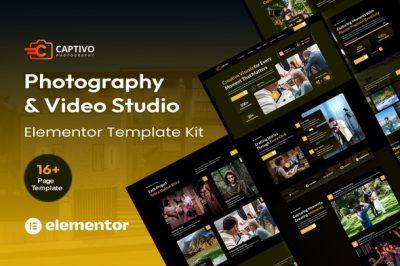 Captivo - Photography & Video Studio Elementor Template Kit