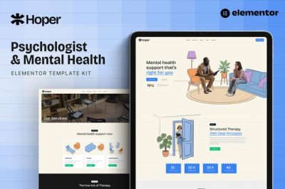 Hoper - Psychologist & Mental Health Elementor Template Kit