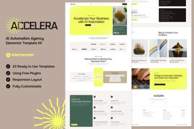 Accelera - AI Automation Agency Elementor Template Kit
