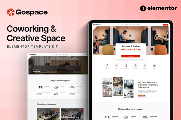 Gospace - Coworking & Creative Space Elementor Template Kit Gospace - Coworking & Creative Space Elementor Template Kit