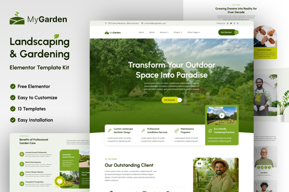 MyGarden - Landscaping & Gardening Elementor Template Kit MyGarden - Landscaping & Gardening Elementor Template Kit