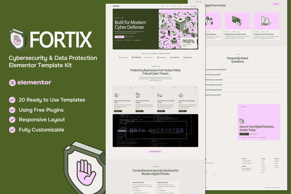 Fortix - Cybersecurity & Data Protection Elementor Template Kit Fortix - Cybersecurity & Data Protection Elementor Template Kit