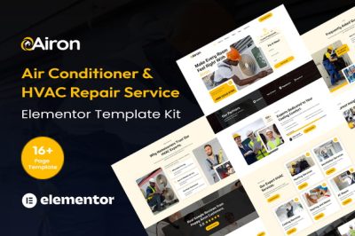 Airon - Air Conditioner & HVAC Repair Services Elementor Template Kit