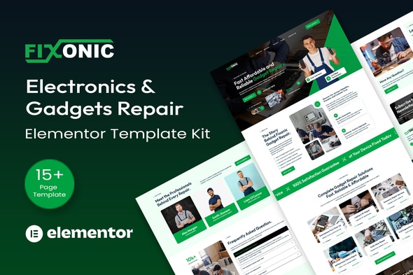 Fixonic - Electronics & Gadgets Repair Services Elementor Template Kit Fixonic - Electronics & Gadgets Repair Services Elementor Template Kit