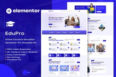Edupro - Online Course & Education Elementor Pro Template Kit