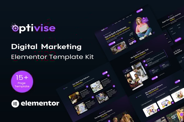 Optivise - Digital Marketing Agency Elementor Template Kit Optivise - Digital Marketing Agency Elementor Template Kit