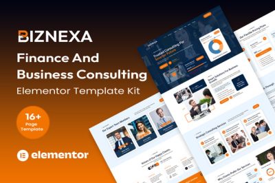 Biznexa - Finance & Business Consulting Elementor Template Kit