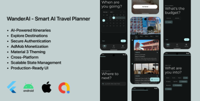 Wander AI - Smart AI Travel Planner & Itinerary Generator Flutter App