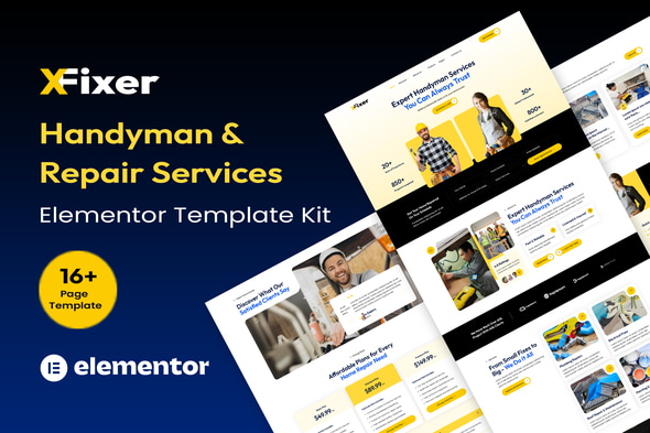 XFixer - Handyman & Repair Services Elementor Template Kit XFixer - Handyman & Repair Services Elementor Template Kit