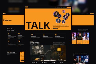 Podhub - Modern Dark Mode Podcast & Radio Streaming Elementor Template Kit