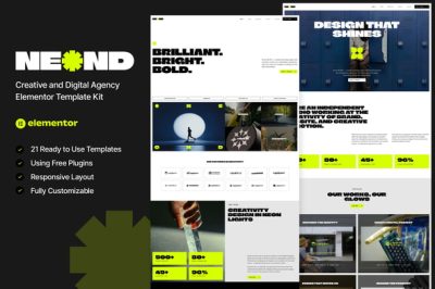 Neond - Creative & Digital Agency Elementor Template Kit