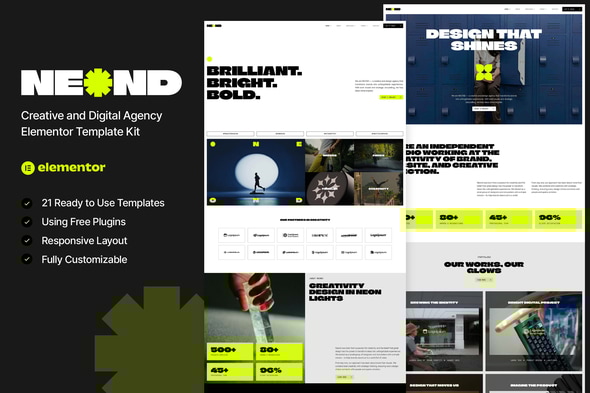 Neond - Creative & Digital Agency Elementor Template Kit Neond - Creative & Digital Agency Elementor Template Kit
