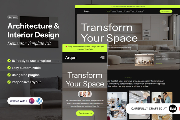 Arqen - Architecture & Interior Design Elementor Template Kit Arqen - Architecture & Interior Design Elementor Template Kit