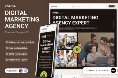 Digence - Digital Marketing Agency Elementor Template Kit