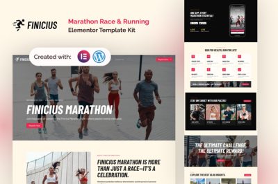Finicius - Marathon Race & Running Elementor Template Kit