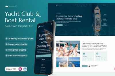 Seawell - Yacht Club & Boat Rental Elementor Template Kit