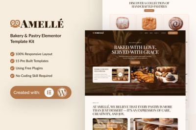 Amelle - Bakery & Pastry Elementor Template Kit