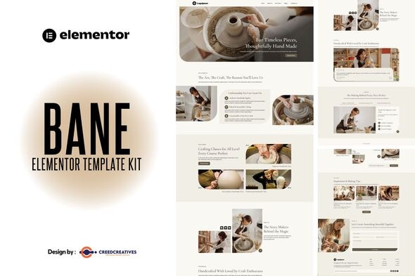 Bane - Pottery Class & Studio Elementor Template Kit Bane - Pottery Class & Studio Elementor Template Kit